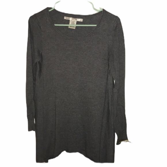 Max studio Long Gray cotton Sweater Small - Picture 1 of 5